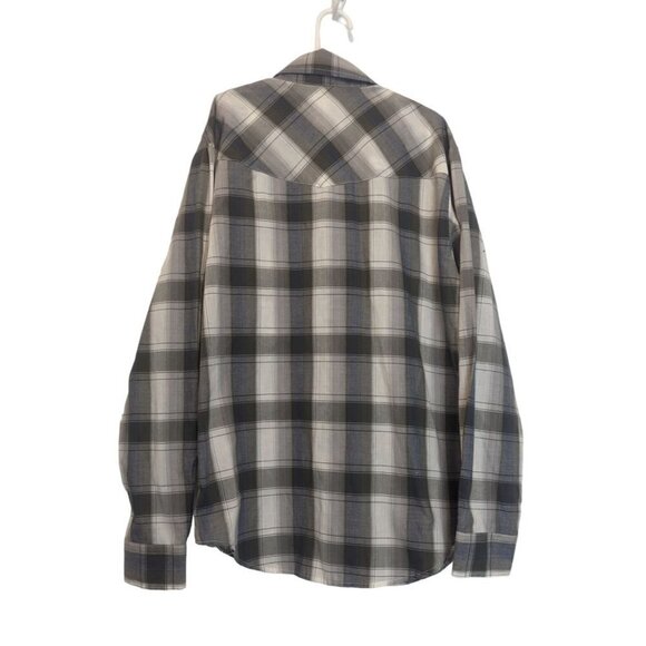 Roper Boys' Multi Plaid Long Sleeve Woven Western Shirt Grey Large 12-14 - Picture 3 of 6